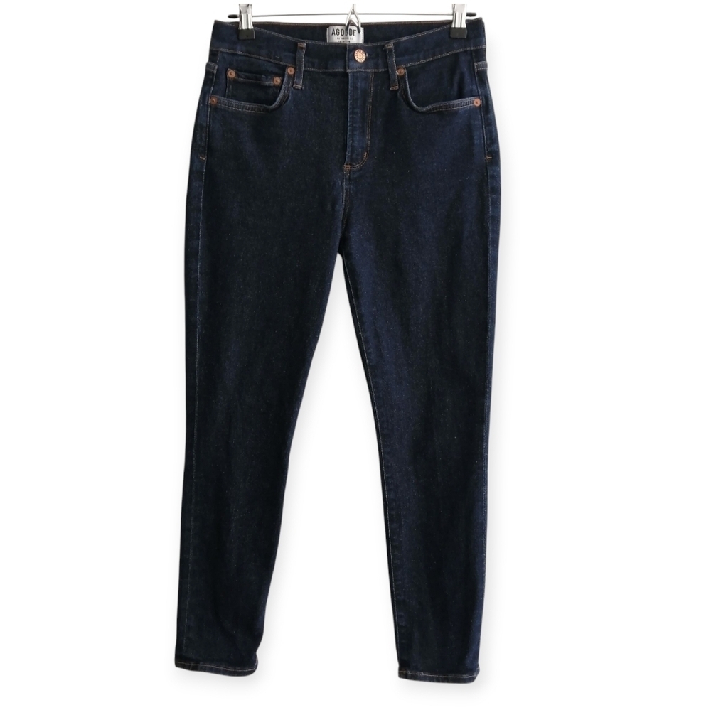 Agolde Sophie Crop Skinny Jeans Dark Wash Blue Size 29